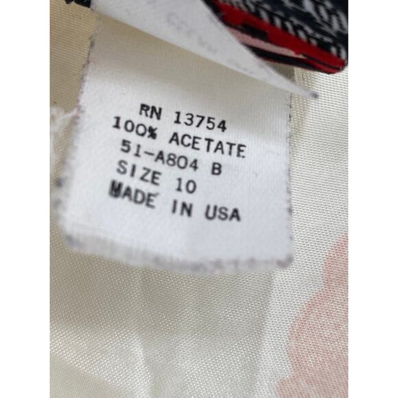 MANHATTAN PLAZA Women's Vintage Beige Floral Single-Button Blazer SZ 10 - Picture 11 of 12